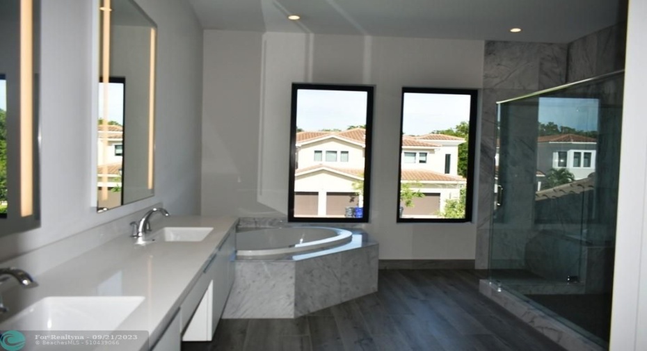 Photo from previously built Deerwood Model Home.  Master Bathroom
