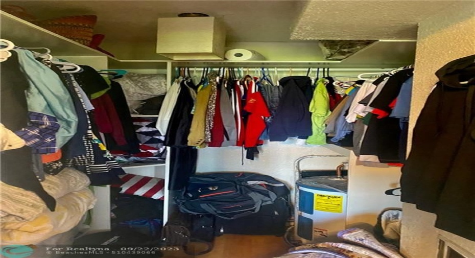 Master bedroom walk-In closet