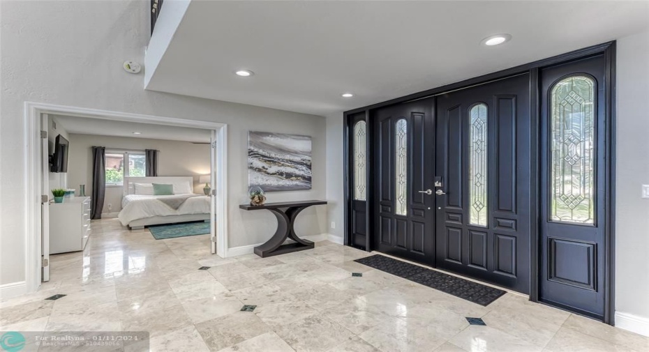 Entry way into Villa