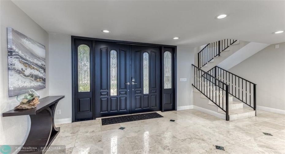 Entry way into Villa