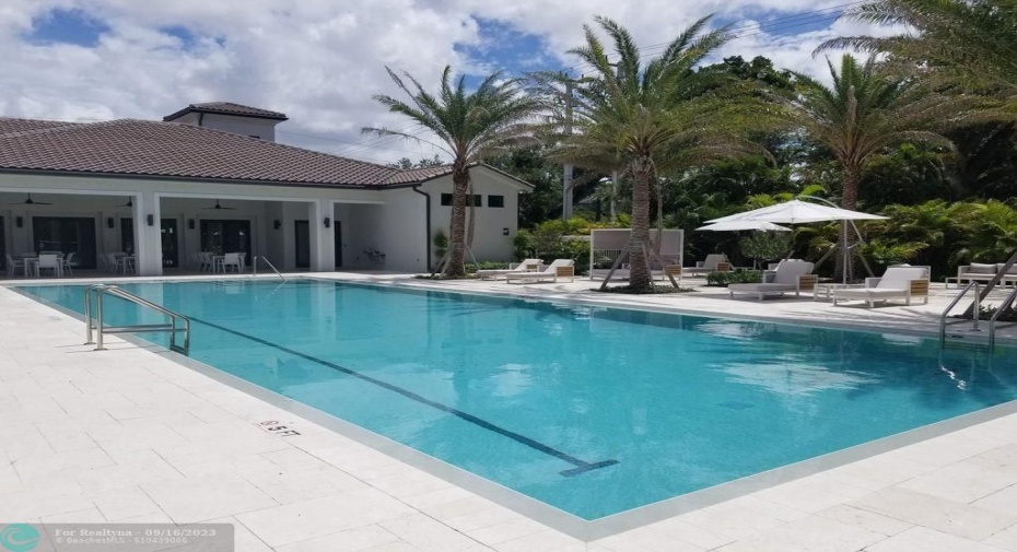 70'0 Community Pool and Covered Veranda Area
