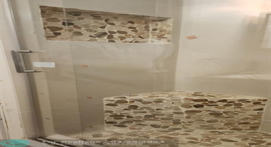 Brand new shower seat & niche for oversized shampoo bottles