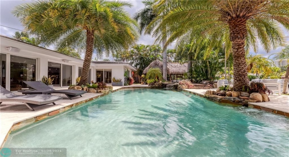 Pool and lounging chairs