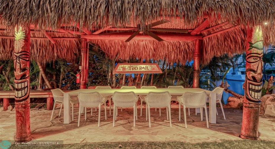 Outdoor dining area.