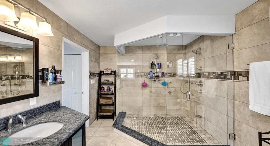 View of the walk in shower - huge!