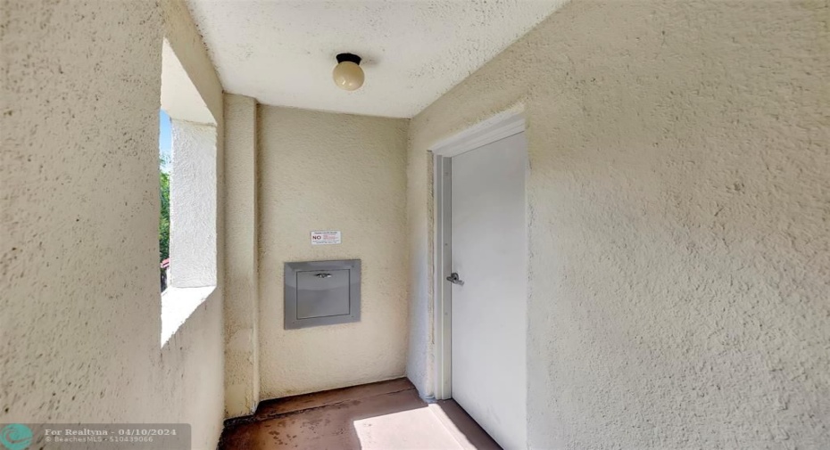 Also right by the Elevator and Laundry Room on the way to YOUR FUTURE CONDO is a Convenient TRASH CHUTE. No lugging trash down the elevator or stairs. So Convenient!