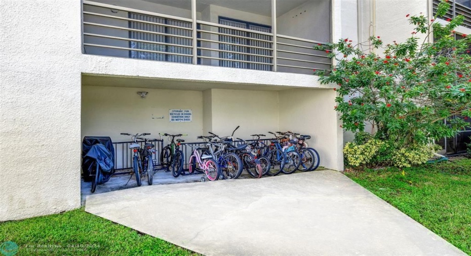 On the Bottom Floor of your Building there is Bike Storage Available. What a Great Community to Ride Bicycle and teach your Children to Ride. YOU WILL LOVE WHERE YOU LIVE AND PLAY!