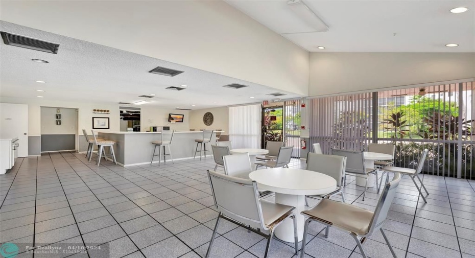 Clubhouse has a Community Dining Area, Bar & Kitchen as well as Separate Meetings Rooms that can be Reserved for Your Private Gatherings & Functions! YES, Even the Community Kitchen is Poolside and comes Complete with Water Views!