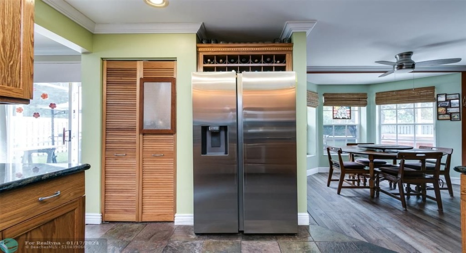 Entrance from formal dining room into the kitchen