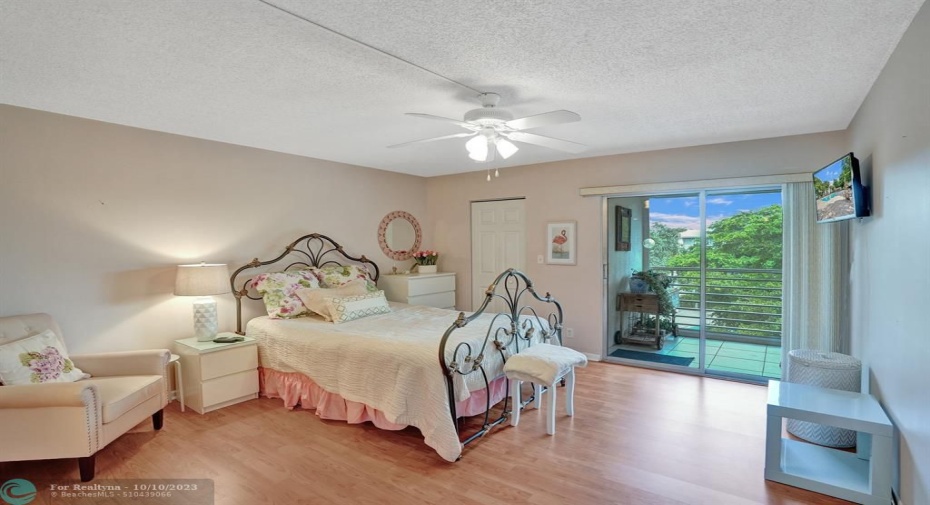 Nice Bright Master access  to Balcony