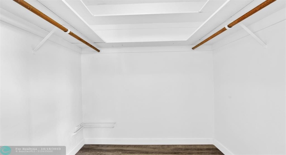 Master walk in closet