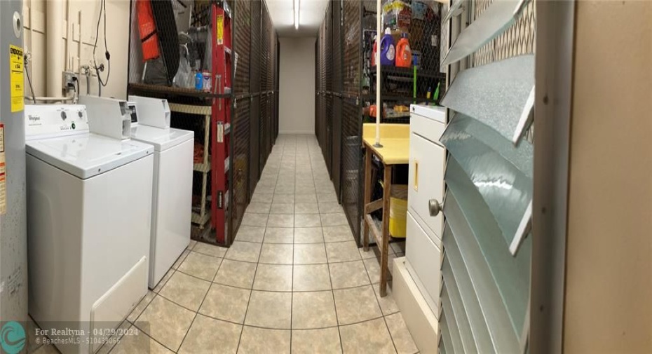 Laundry facility, a couple doors away