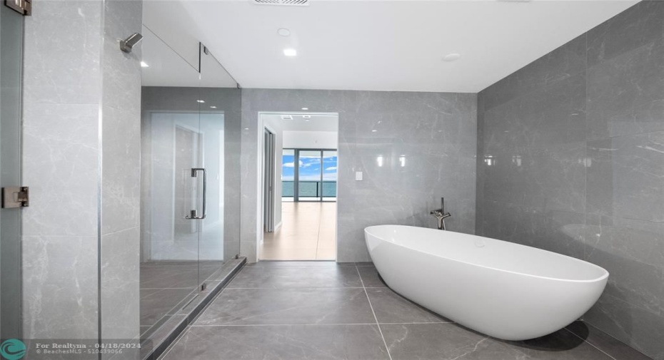 Ocean Views from Primary Bathroom