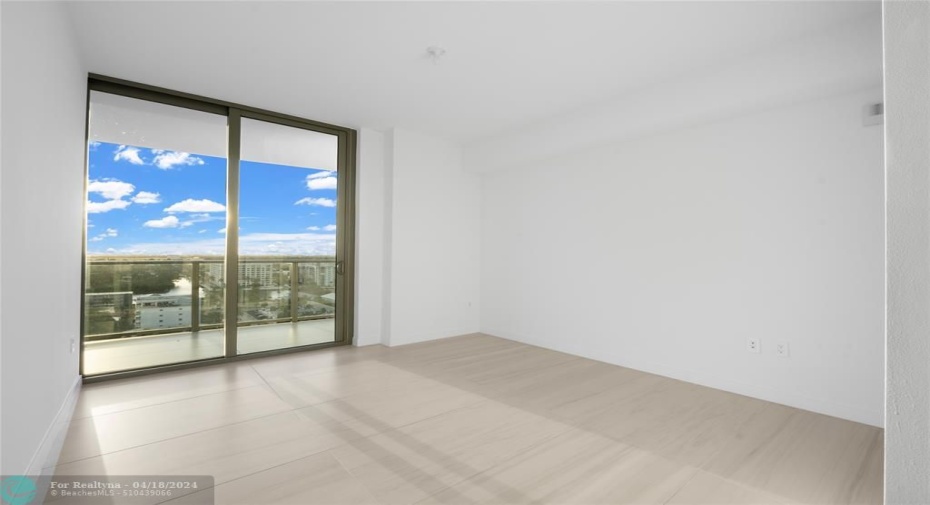 Bedroom #2 w/ Large City Terrace