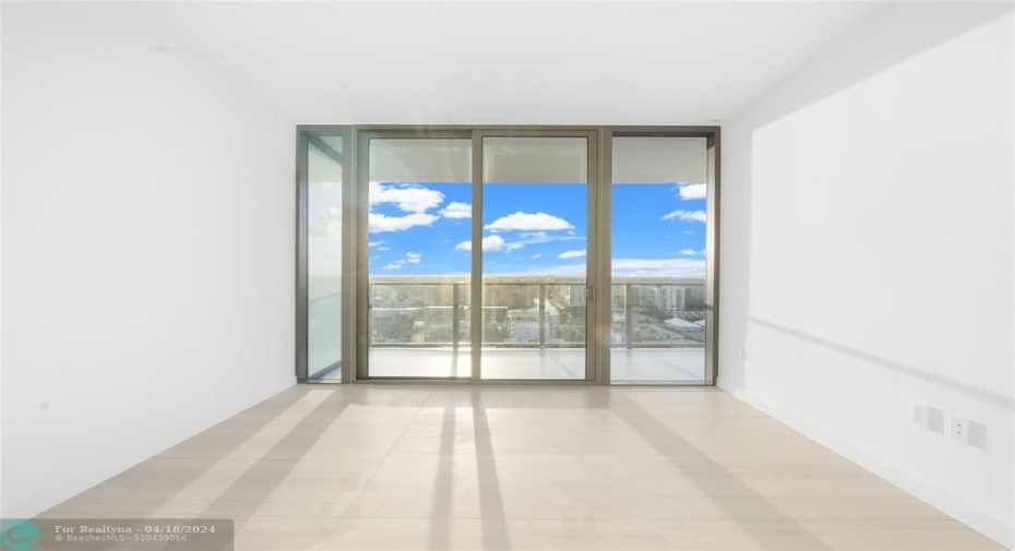 Bedroom #3 w/ Large City Terrace