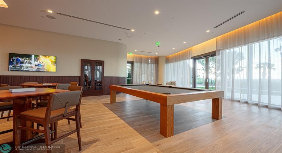 Game Room, Pool Table, Game Tables, TV's by Ocean Pool Side