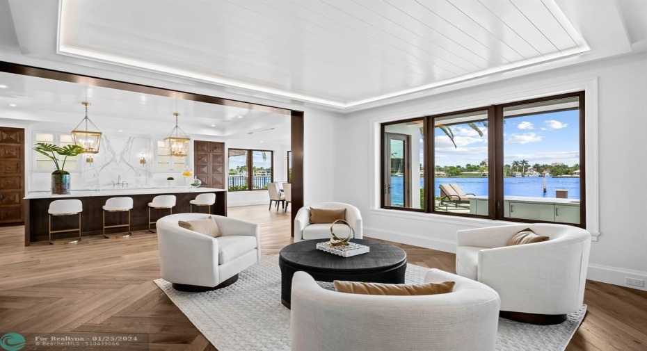 Bar Area with water views