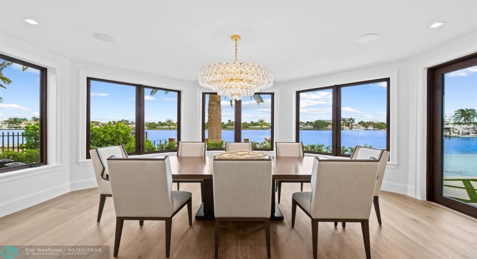 Dining with water views