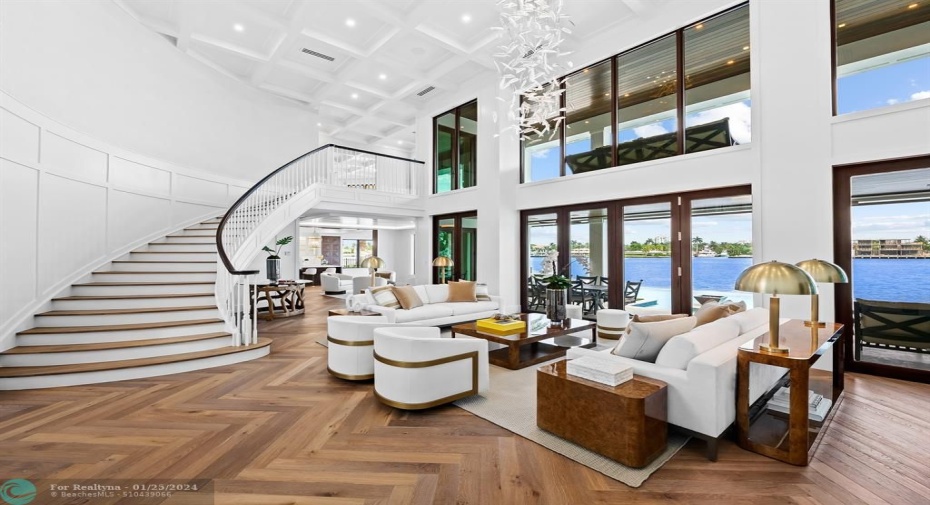 Half Moon Staircase to  Primary Suite