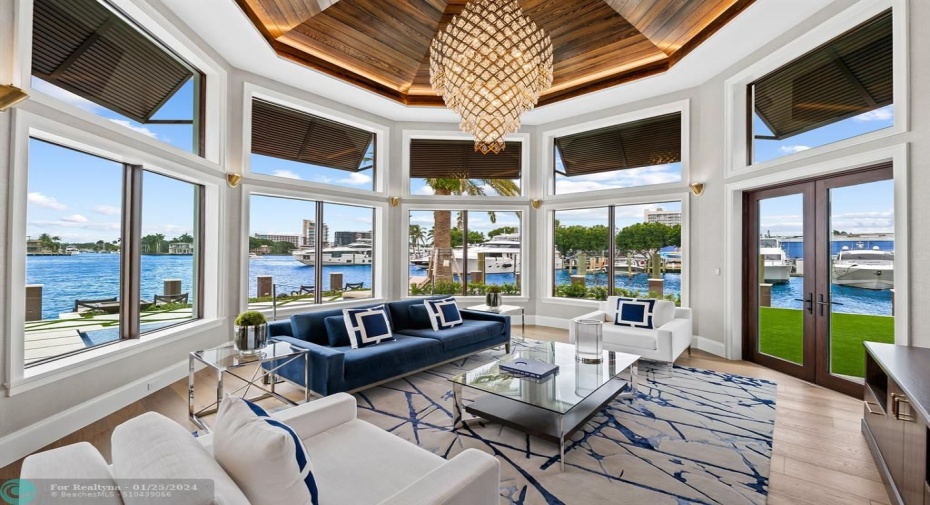 Media Room with water views