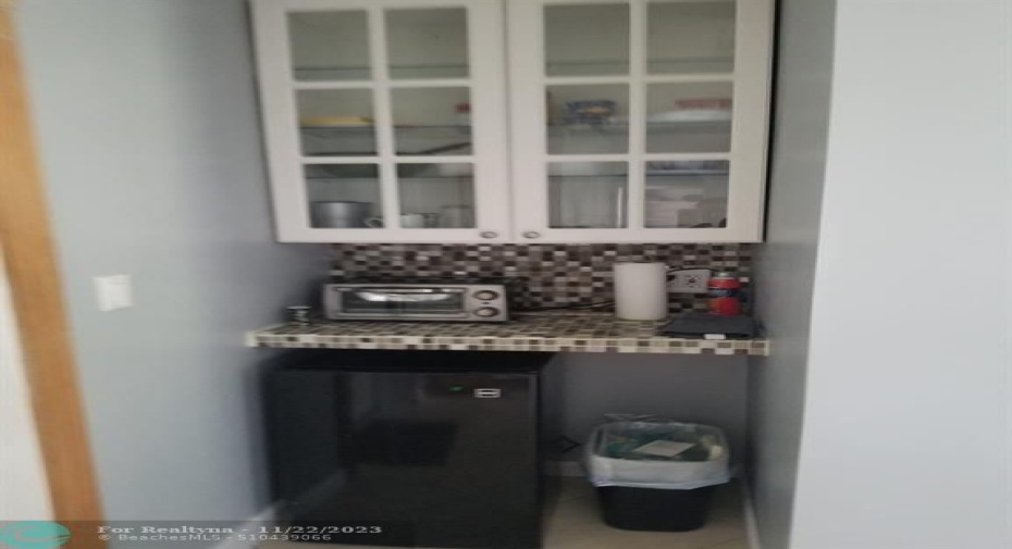 small bar in studio