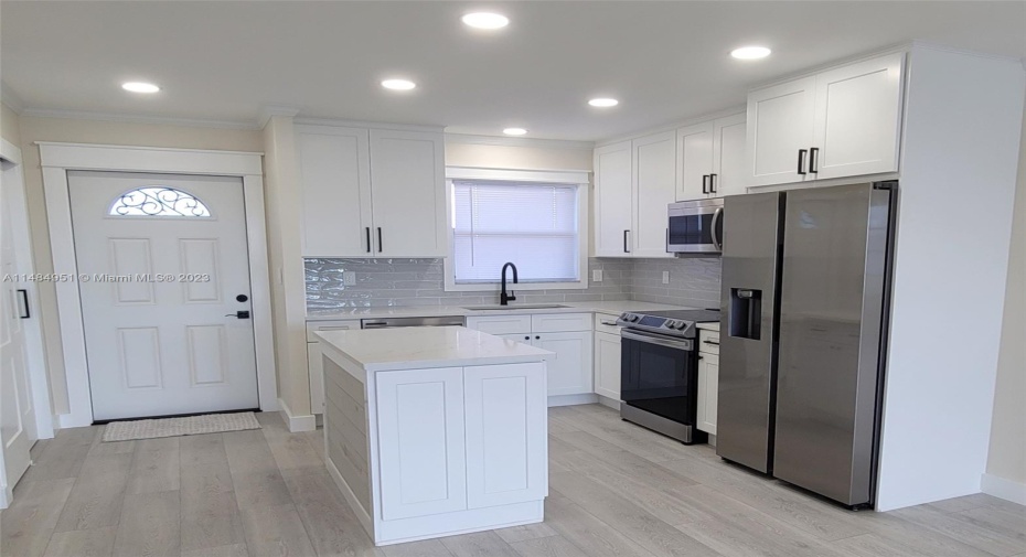 Completely updated open concept kitchen