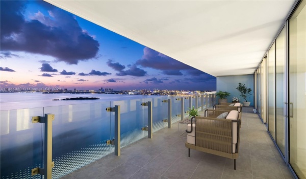 Virtually staged balcony