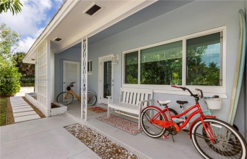North unit front entrance and bikes