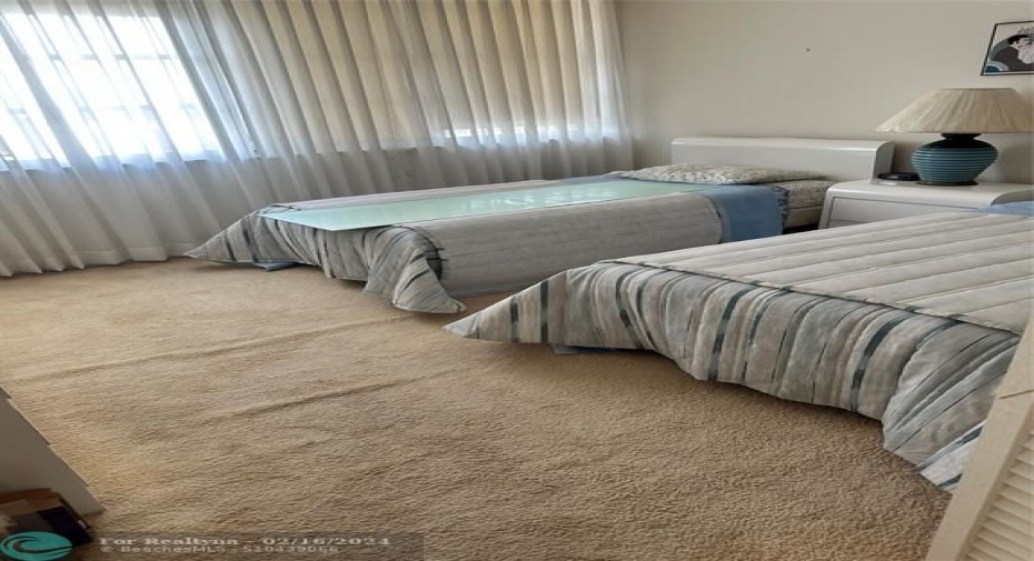 large second bedroom with intracoastal view