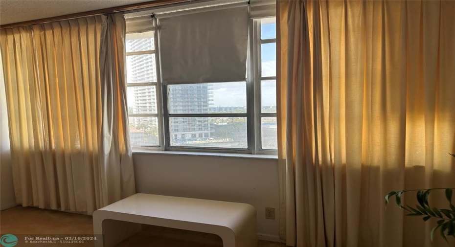 view of intracoastal from living room windows