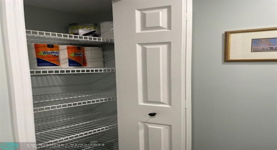 Closet in powder room
