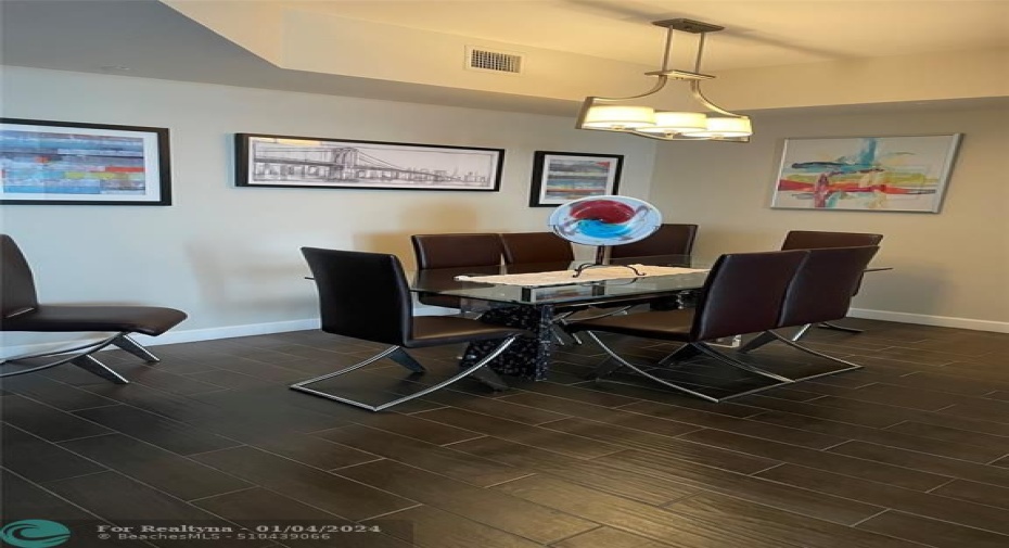 open concept dining room