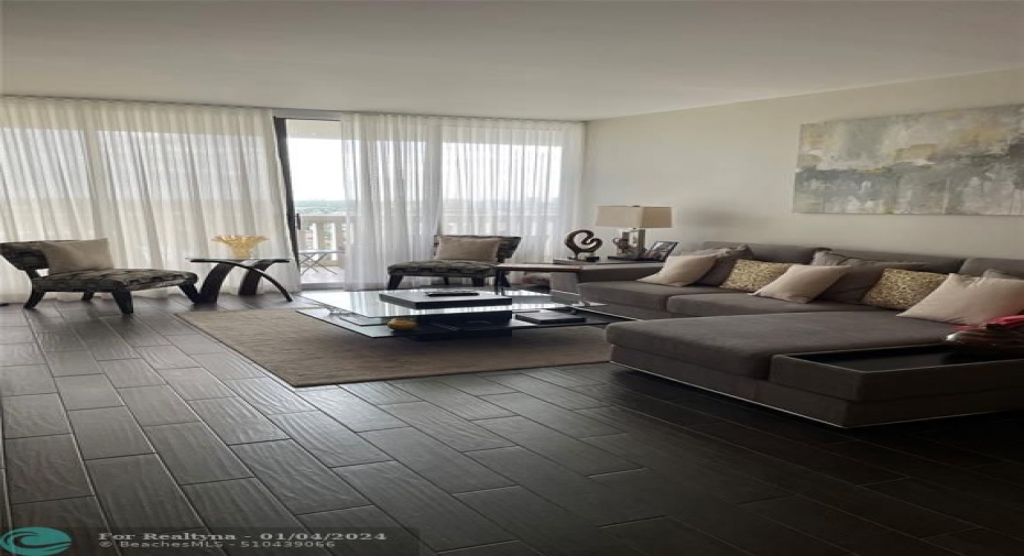 living room opens to huge balcony