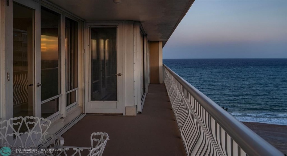 Ocean View at Sunset from Wrap Around Balcony