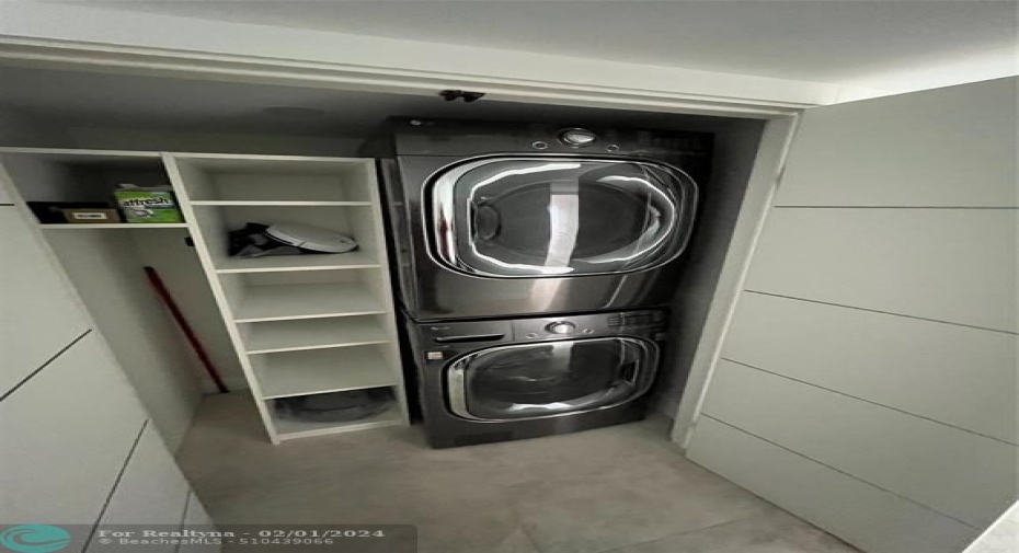 Full-size LG Washer & Dryer.