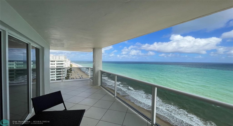 The wraparound balcony offers 197 sq. ft. of outside living space.