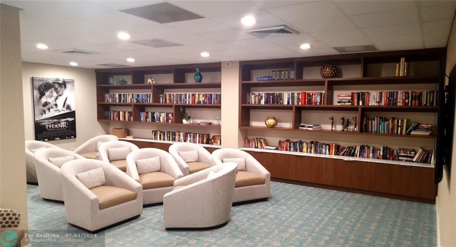 The newly remodeled media room.