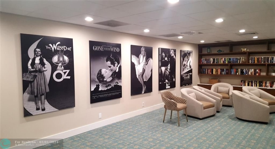 The newly remodeled media room.