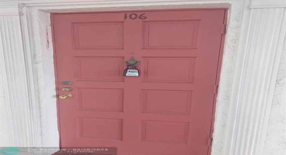 Main entrance door