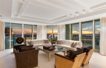 Great room at sunset