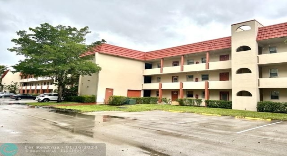 front of building