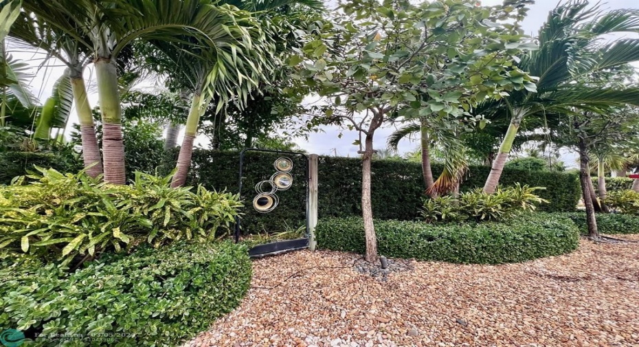 Beautiful front lush landscaping creates total privacy....