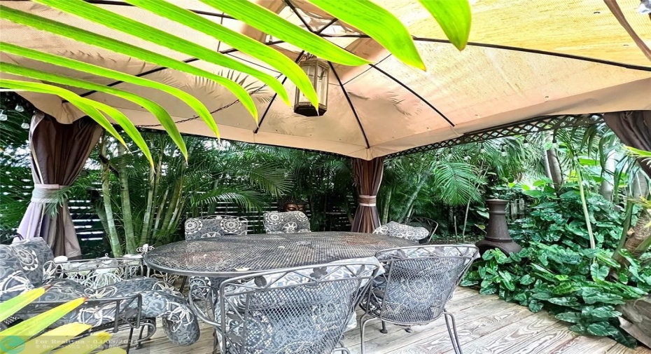 Gazebo Dining Area...