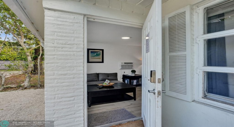 Private Entrance to Efficiency.