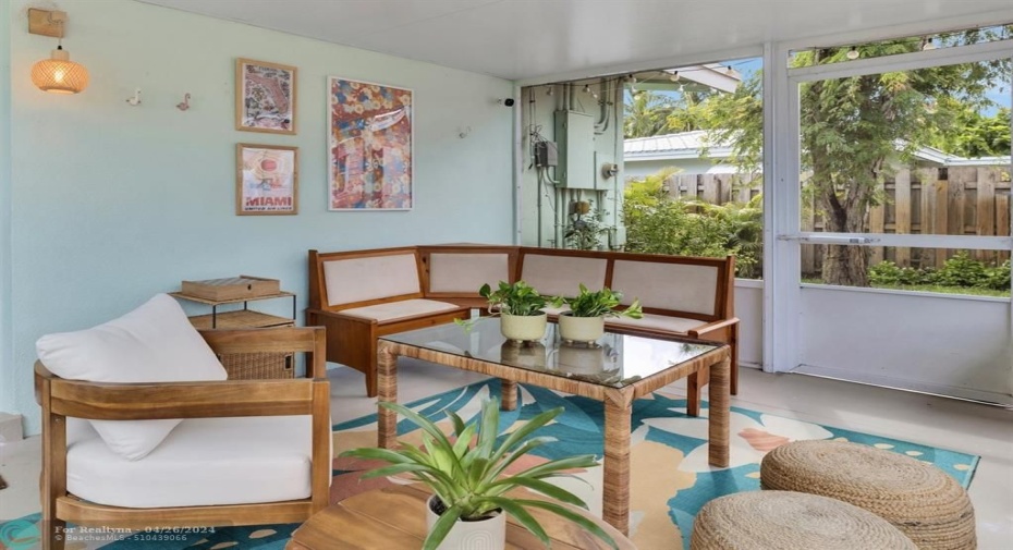 Screened-in Florida room / play room