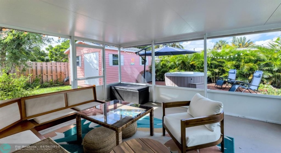 Screened-in Florida room / play room