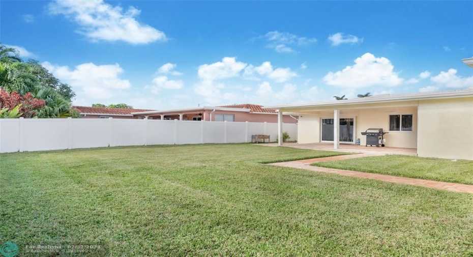 Large fenced yard plus room for pool