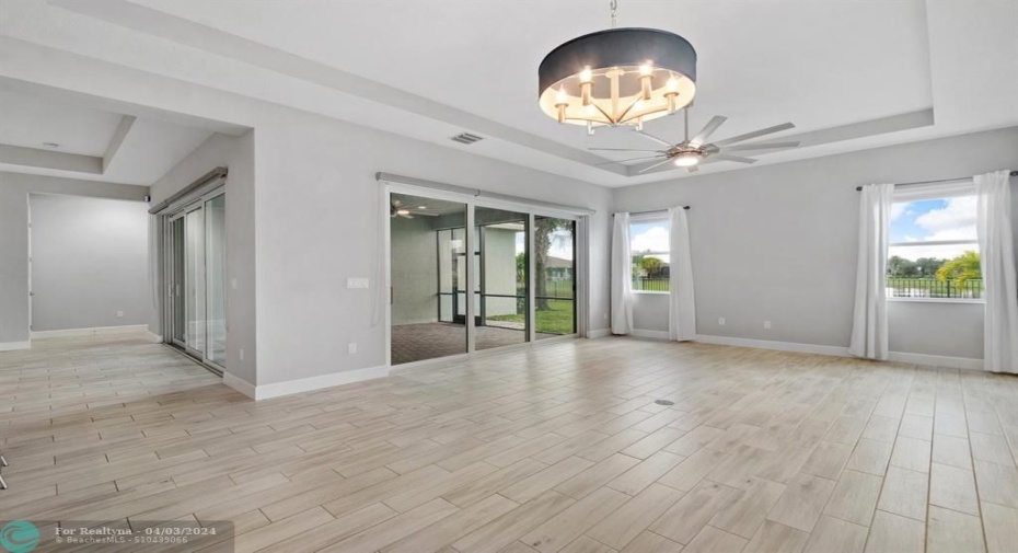Large Family Room with Beautiful Views of the Lake