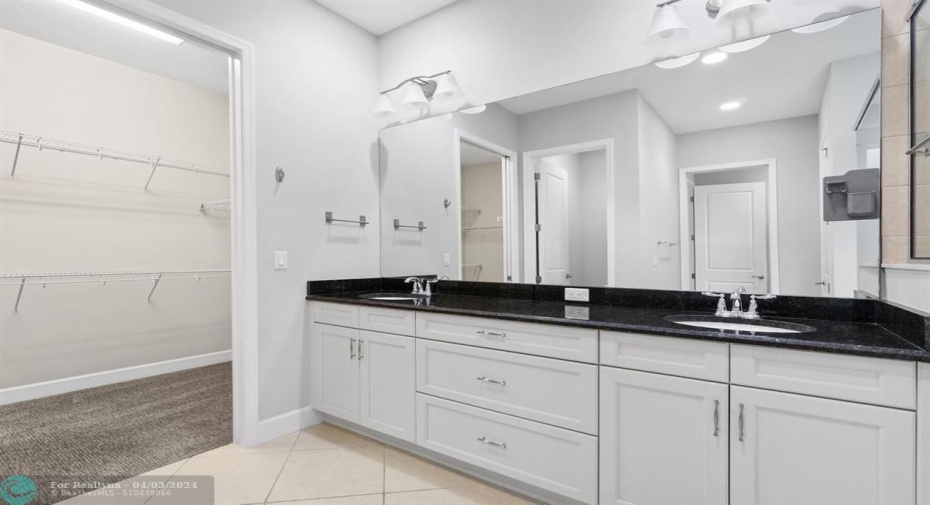 Duals sinks in Primary Bathroom