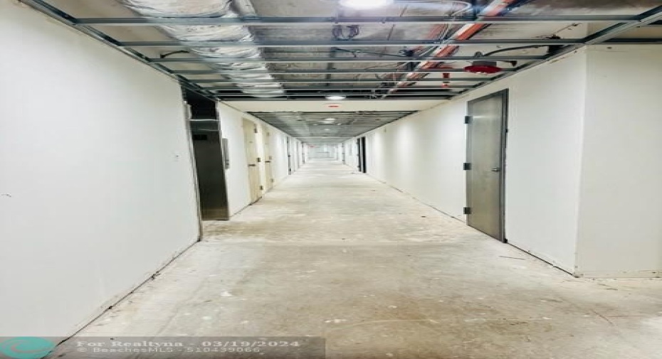 hallway being updated leading to unit 212